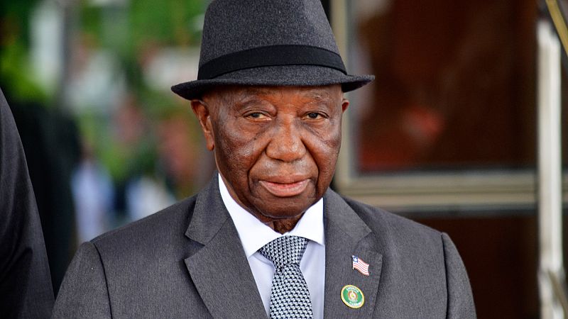 Liberia's President Joseph Boakai poses for a photo, prior to the start of the ECOWAS meeting, in Abuja, Nigeria, July 7, 2024.