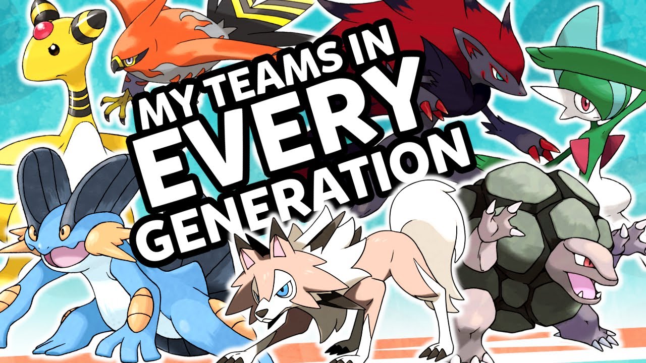 My Pokémon teams in every game