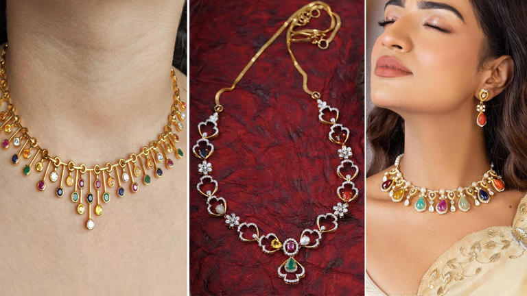  Gold necklace for festivals