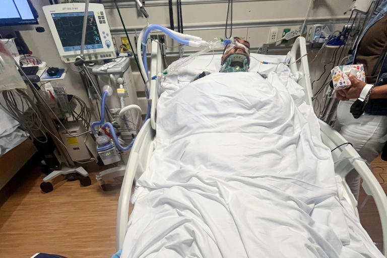 Jaime Alanis inside Ventura County Medical Center (AP)