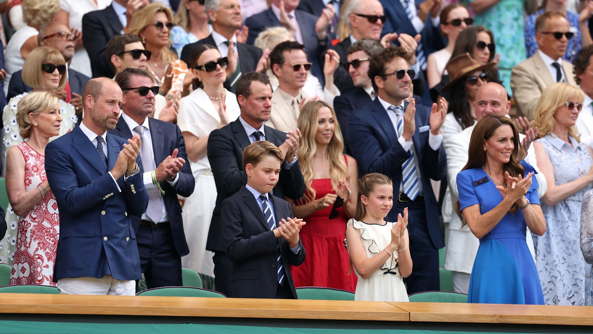 Who is in the royal box at Wimbledon 2025 today?