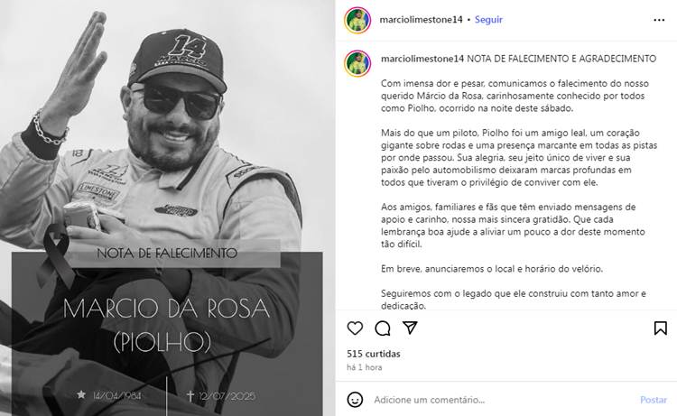 Piloto Marcio Limestone - print instagram