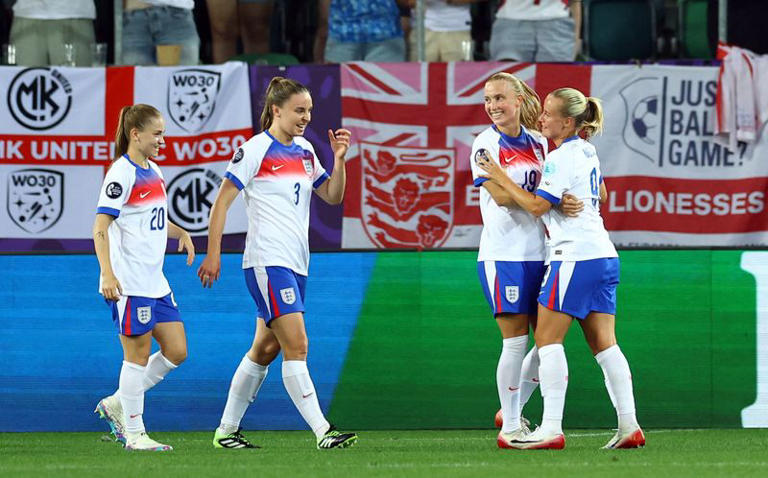 Soccer-England rout neighbours Wales to cruise into Euro 2025 quarter