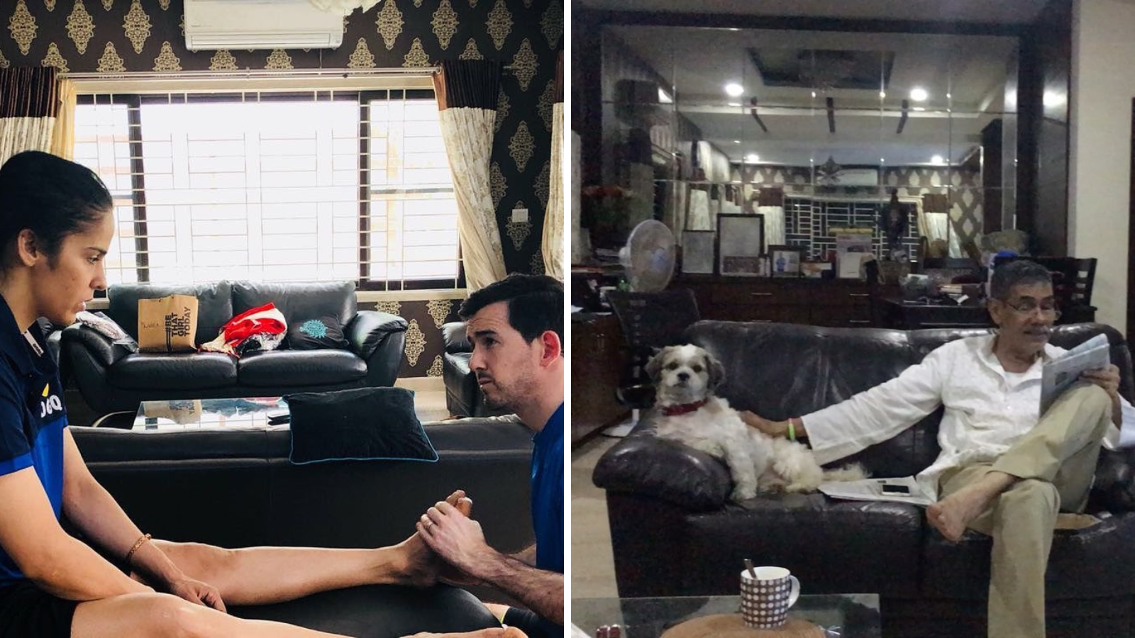 लिविंग रूम में ब्लैक सॉफ्ट लेदर का सोफा