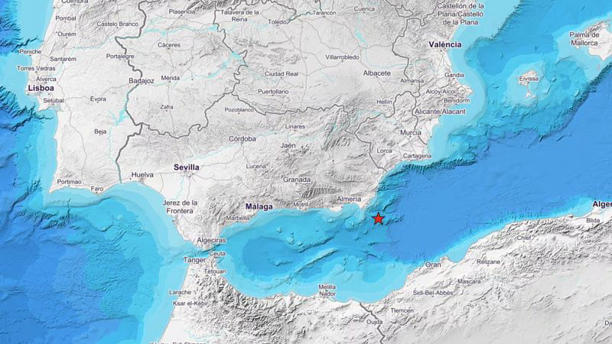 Un'immagine dell'epicentro del terremoto al largo di Cabo de Gata