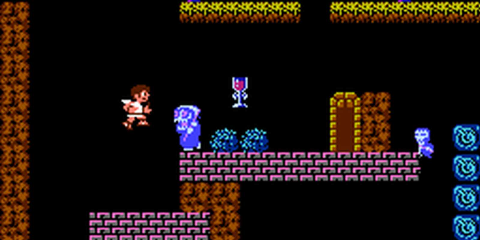Kid Icarus NES Gameplay with Pit fighting a Grim Reaper