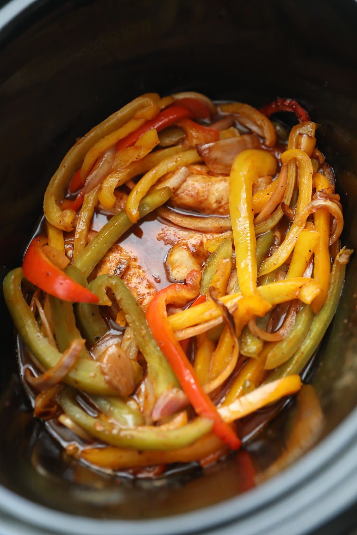 Easy Crockpot Chicken Fajitas