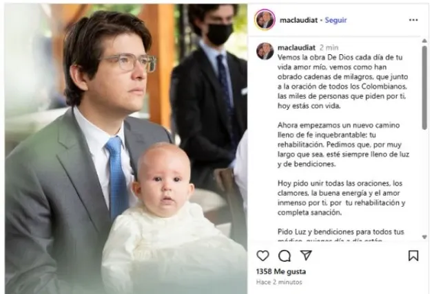 María Claudia Tarazona, esposa de Miguel Uribe, anuncia el inicio de 'rehabilitación' del precandidato: 'Empezamos un nuevo camino'