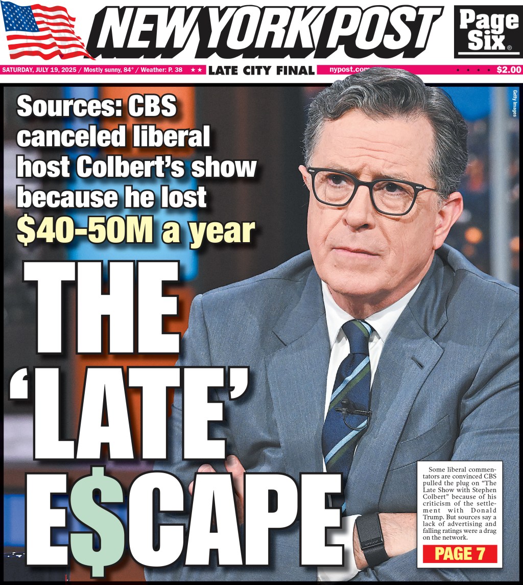 Stephen Colbert khăng khăng tuyên bố hủy bỏ chương trình 'Late Show' một cách bất ngờ — chỉ vài giờ sau khi chính ông biết về điều đó