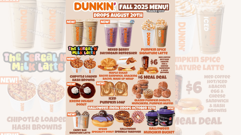 First Look: Dunkin's Fall Menu 2025 Is Here