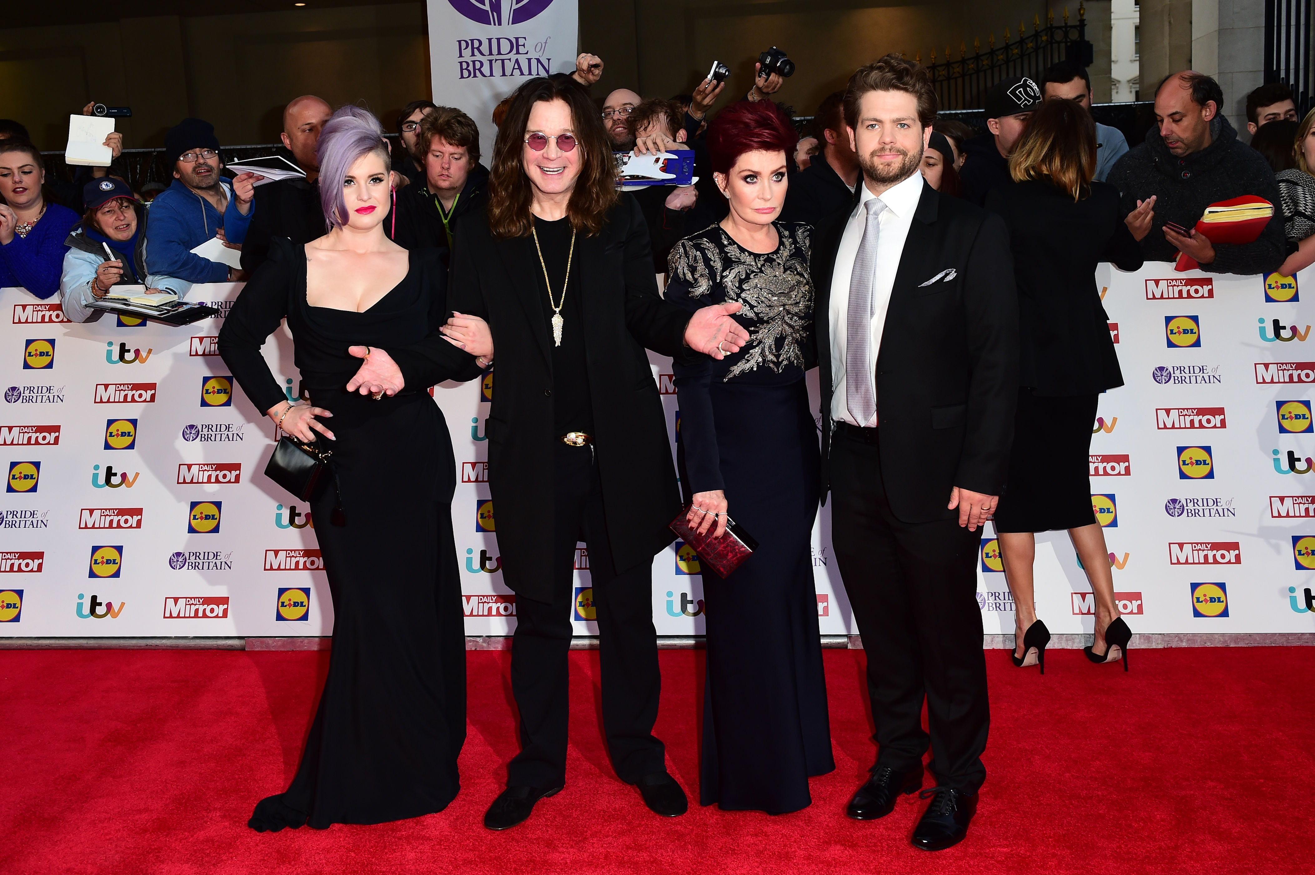 Kelly, Ozzy, Sharon and Jack Osbourne in 2015 (Ian West/PA) (PA Archive)