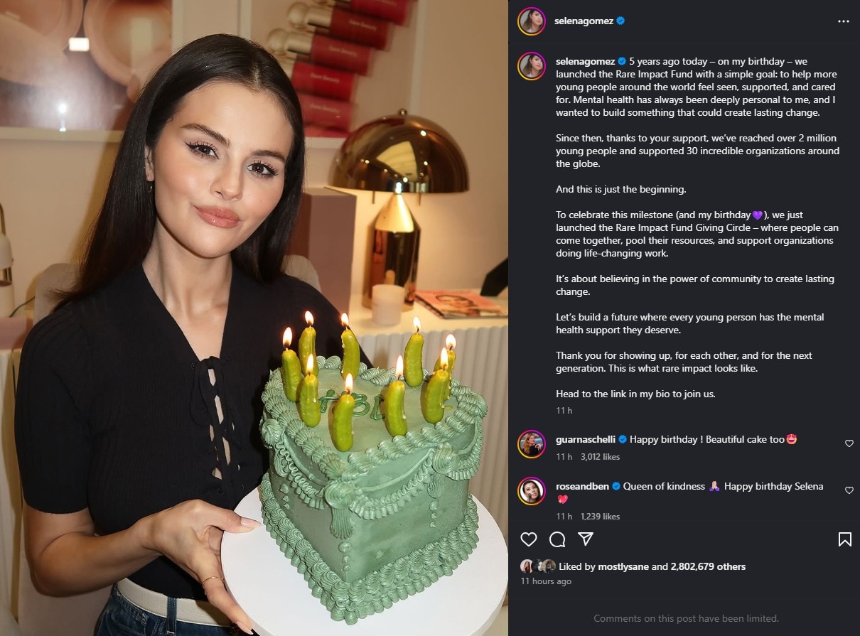 Benny Blanco's cheeky post kicks off Selena Gomez's 33rd birthday