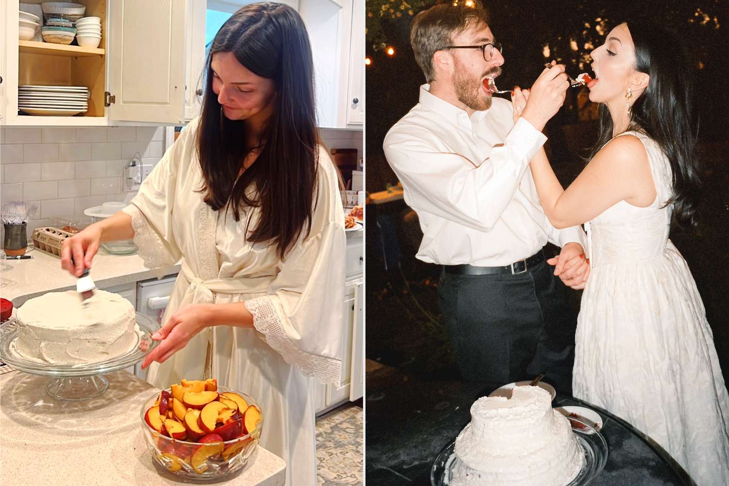 Bride Spends the Morning of Her Wedding Day Frosting the Cake She Made