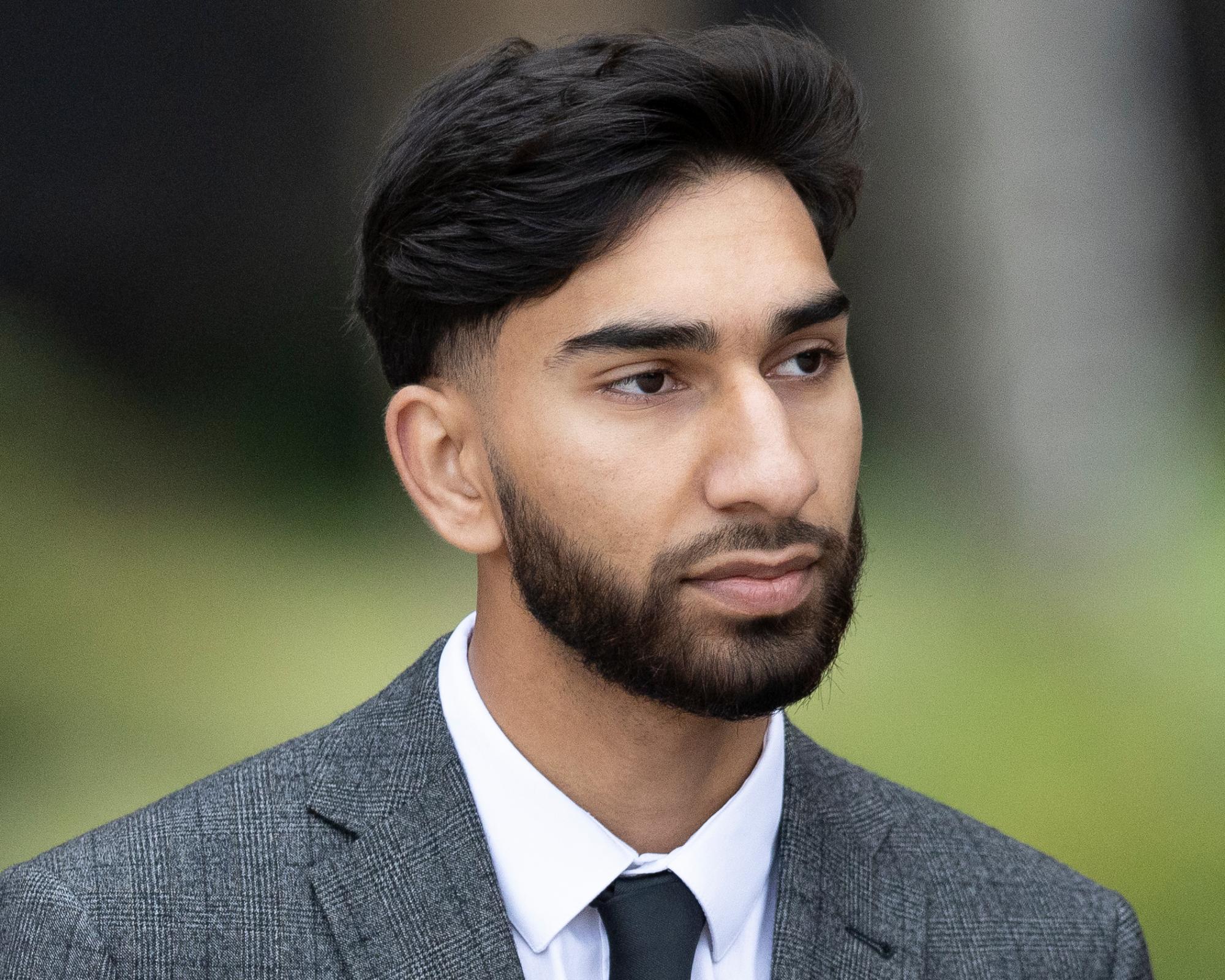 Mohammed Fahir Amaaz arriving at Liverpool crown court for his trial this week. Photograph: Ryan Jenkinson/Getty Images