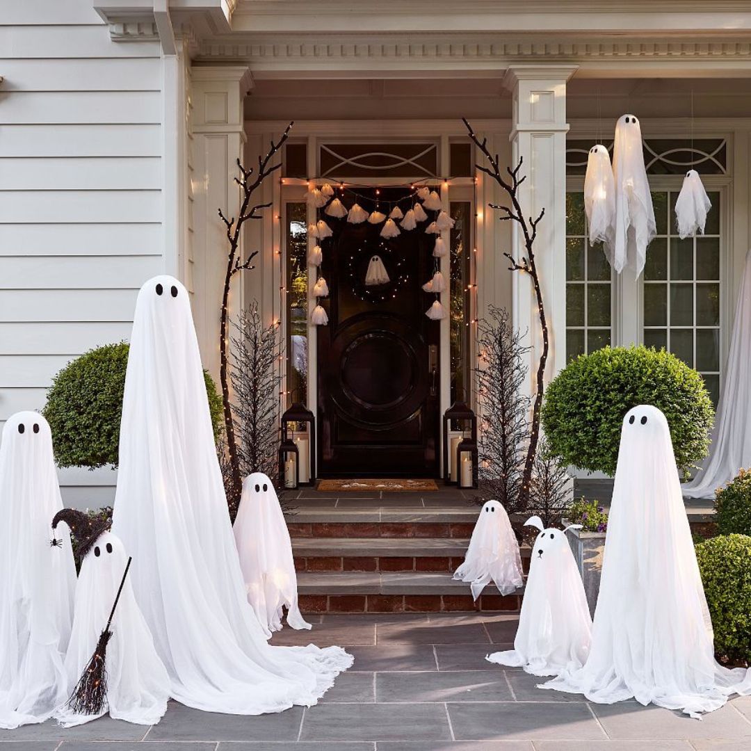 lit ghost front porch