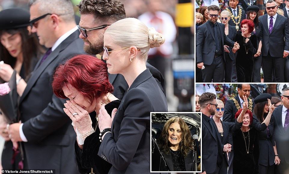 Sharon Osbourne breaks down in tears at Ozzy's funeral