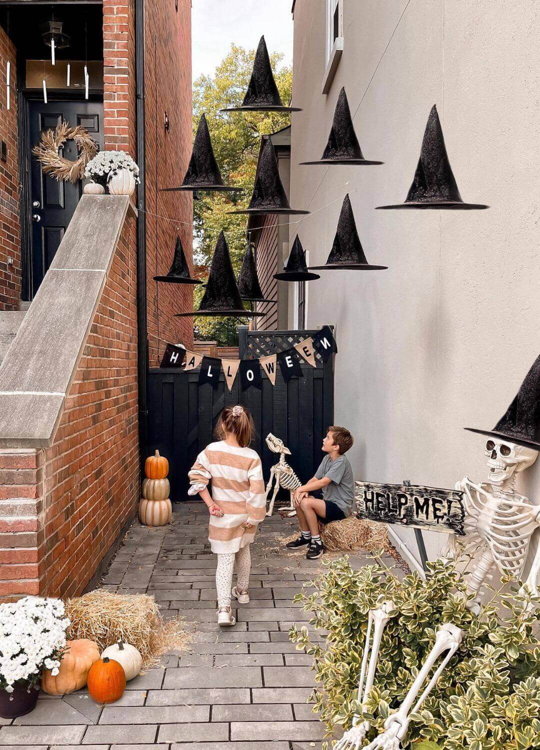 witch outdoor halloween decor display