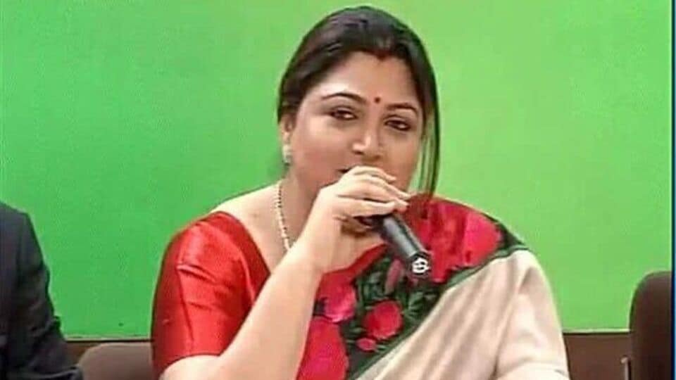 Khushbu Sundar appointed as Tamil Nadu BJP Vice President
