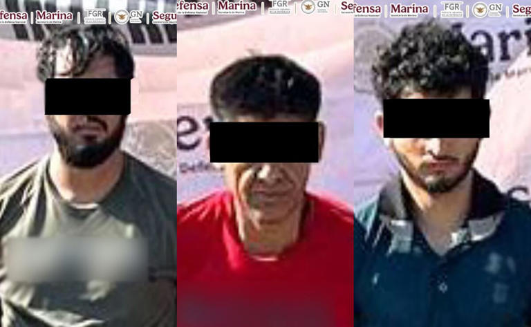 Tres hombres detenidos en Sinaloa (30/07/2025). Foto: Especial