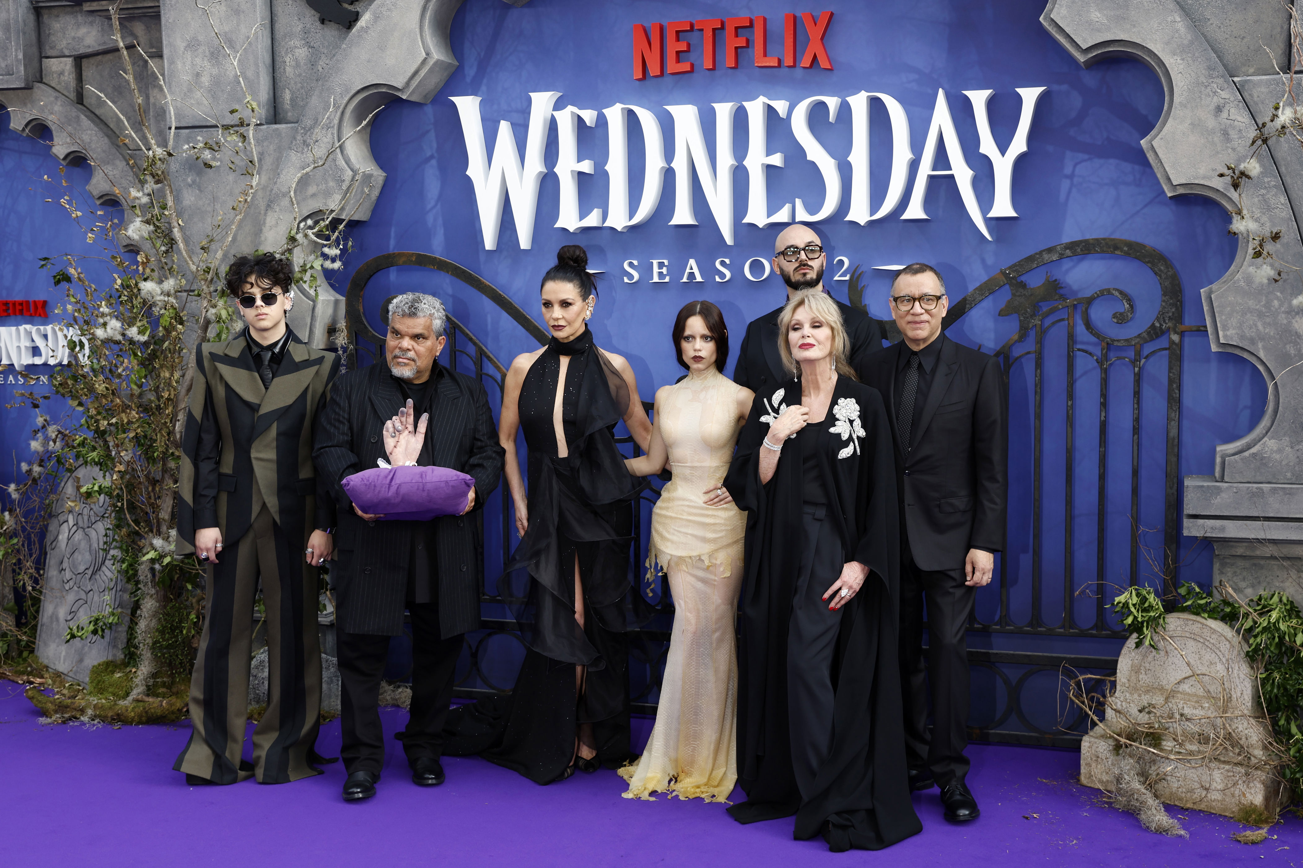 Jenna Ortega drops jaws in wet-look 'snakeskin' gown at Wednesday premiere