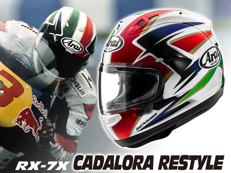 Arai RX-7X カダローラ・リスタイル L LUCA CADALORA ルカ・カダローラ氏復刻レプリカモデル「RX-7X CADALORA RESTYLE