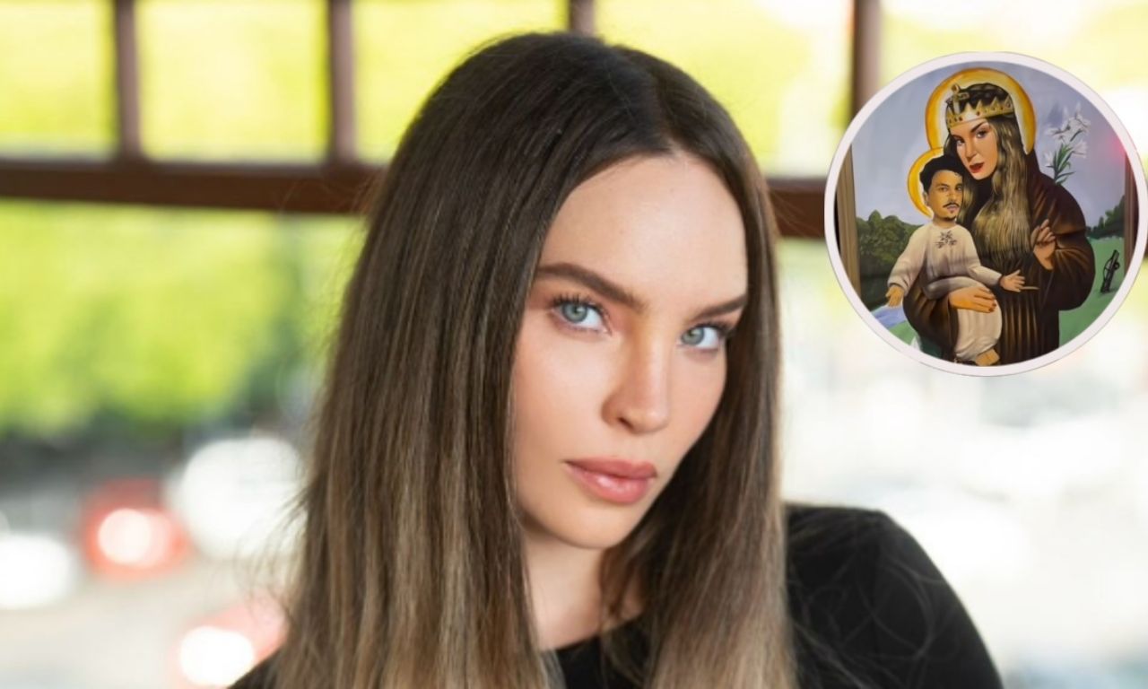 Belinda reacciona al video en el que su cuadro con Nodal sale intacto
