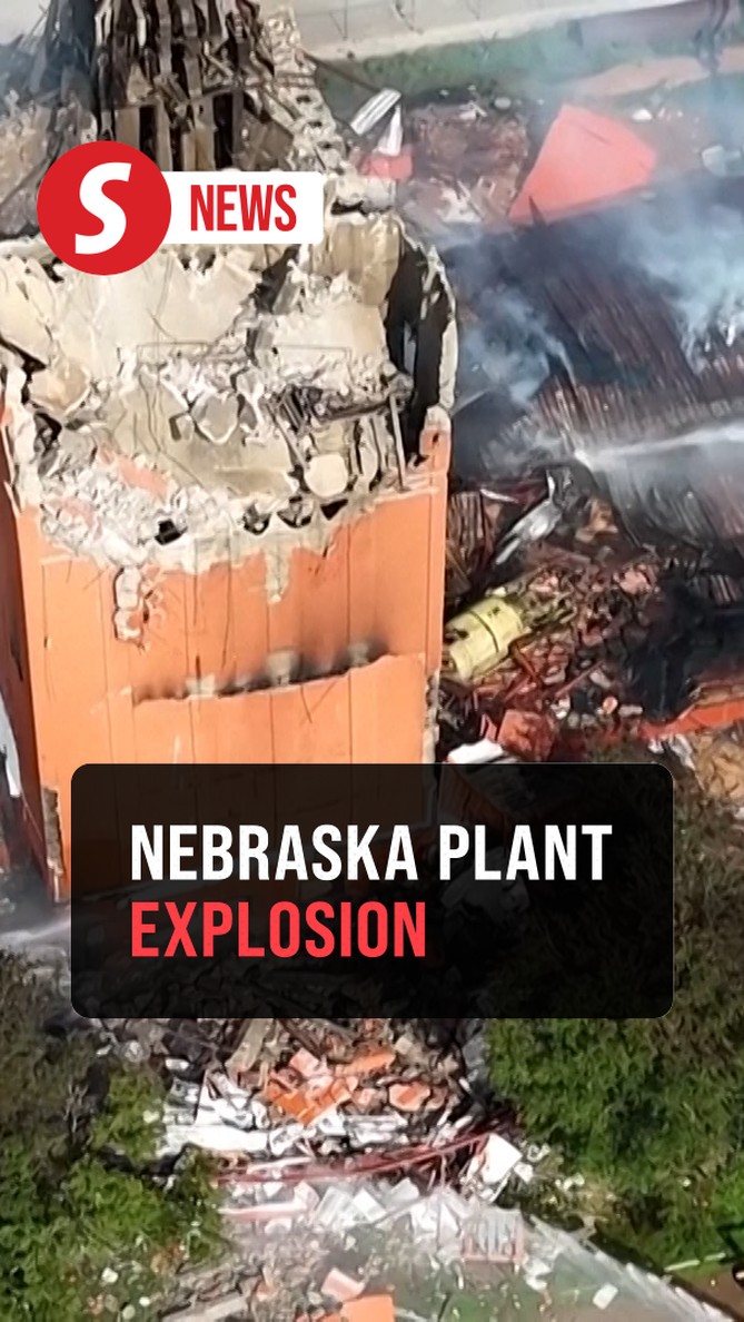 Drone footage shows aftermath of explosion at Nebraska biofuel plant