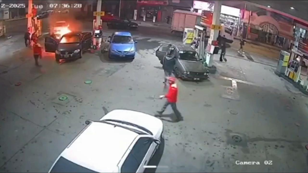Car loaded with wrong fuel suddenly erupts in giant fireball