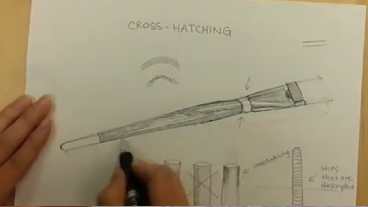 Crosshatching With Pen Easy Technique For Bold Shading