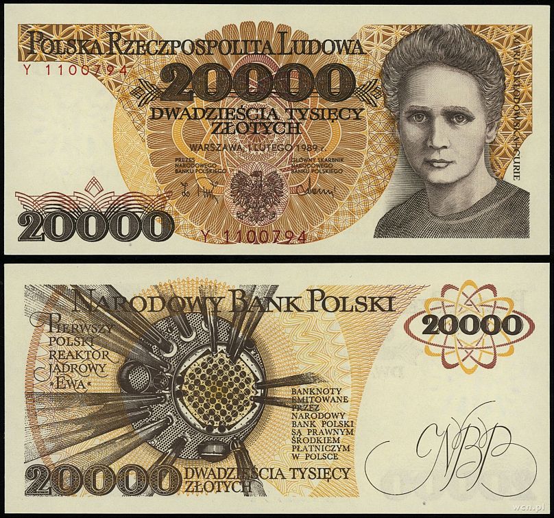 Poles are already familiar with the image of her, as for many years she adorned the 20,000 zloty banknote. Wikipedia