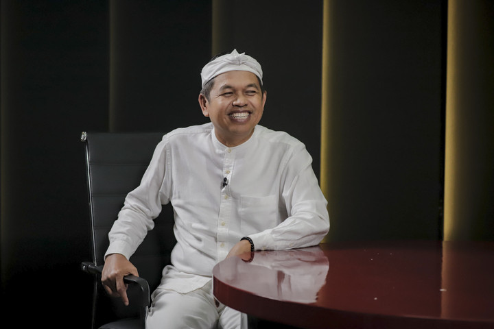 Gubernur Jabar Dedi Mulyadi di Program Info A1 kumparan di Jakarta, Kamis (31/7/2025). Foto: Jamal Ramadhan/kumparan