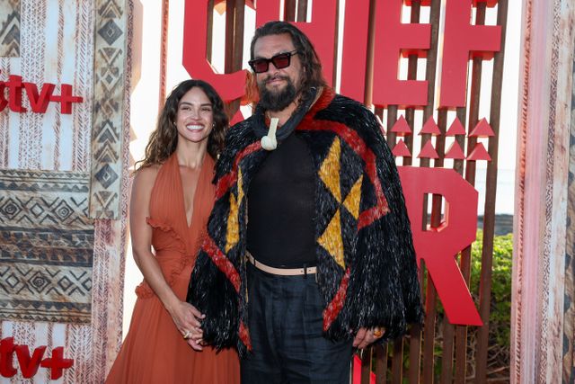 Adria Arjona and Jason Momoa on July 18, 2025