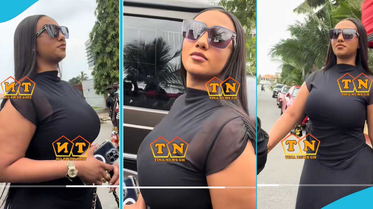 Hajia4Reall annoyed as crowd heckles her at Lumba’s house, video stirs ...