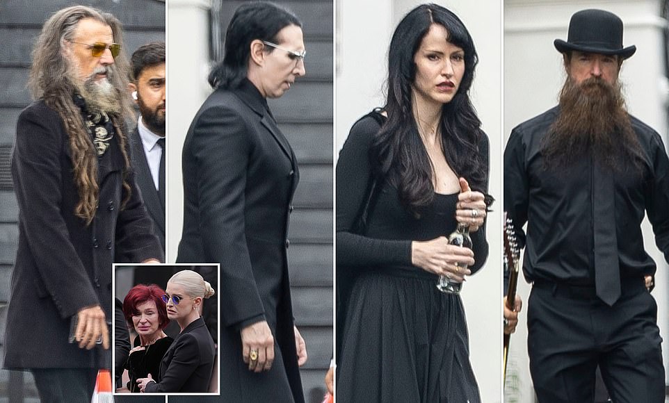 Marilyn Manson leads rock royalty at Ozzy Osbourne's funeral
