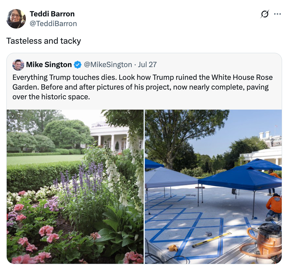 This Before And After Picture Of Trump's White House Rose Garden Is ...