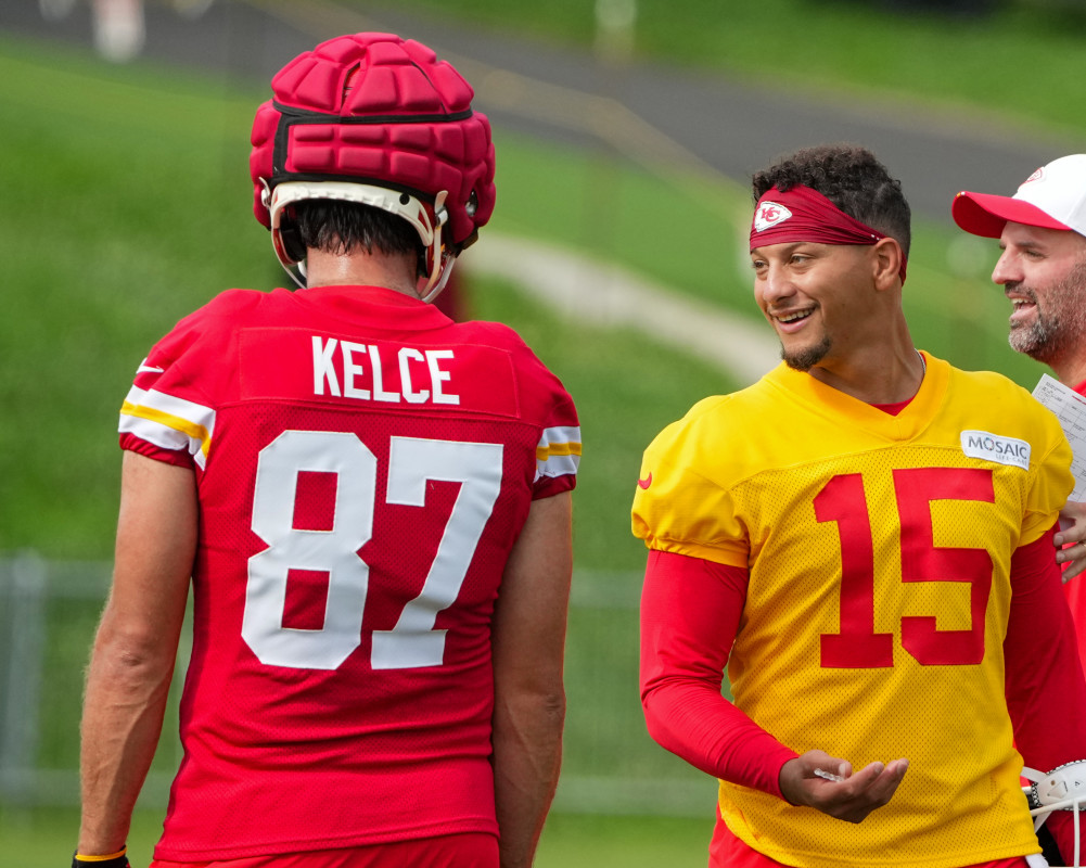 Patrick Mahomes, Travis Kelce Connection Draws Attention at Training Camp