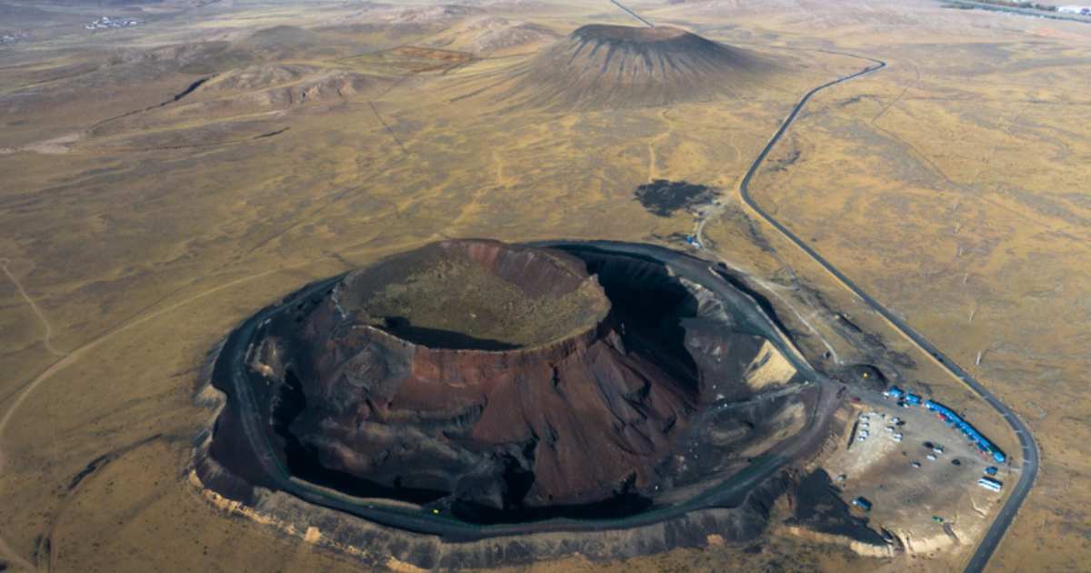 Aerial view of the Ulan Hada Volcano Group (Representative Image Source: Getty Images | Photo by Jungang Yan)