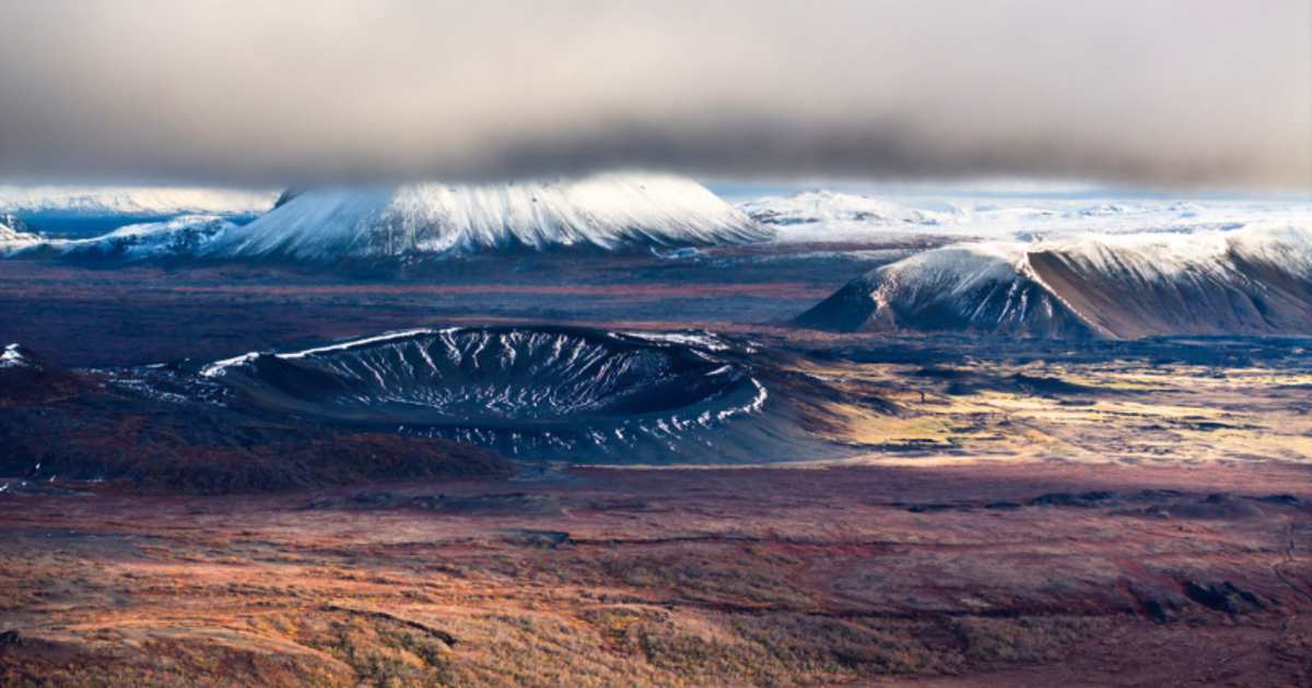 Volcano in autumn in Iceland by drone (Representative Image Source: Getty Images | Photo by Jerry Jian)