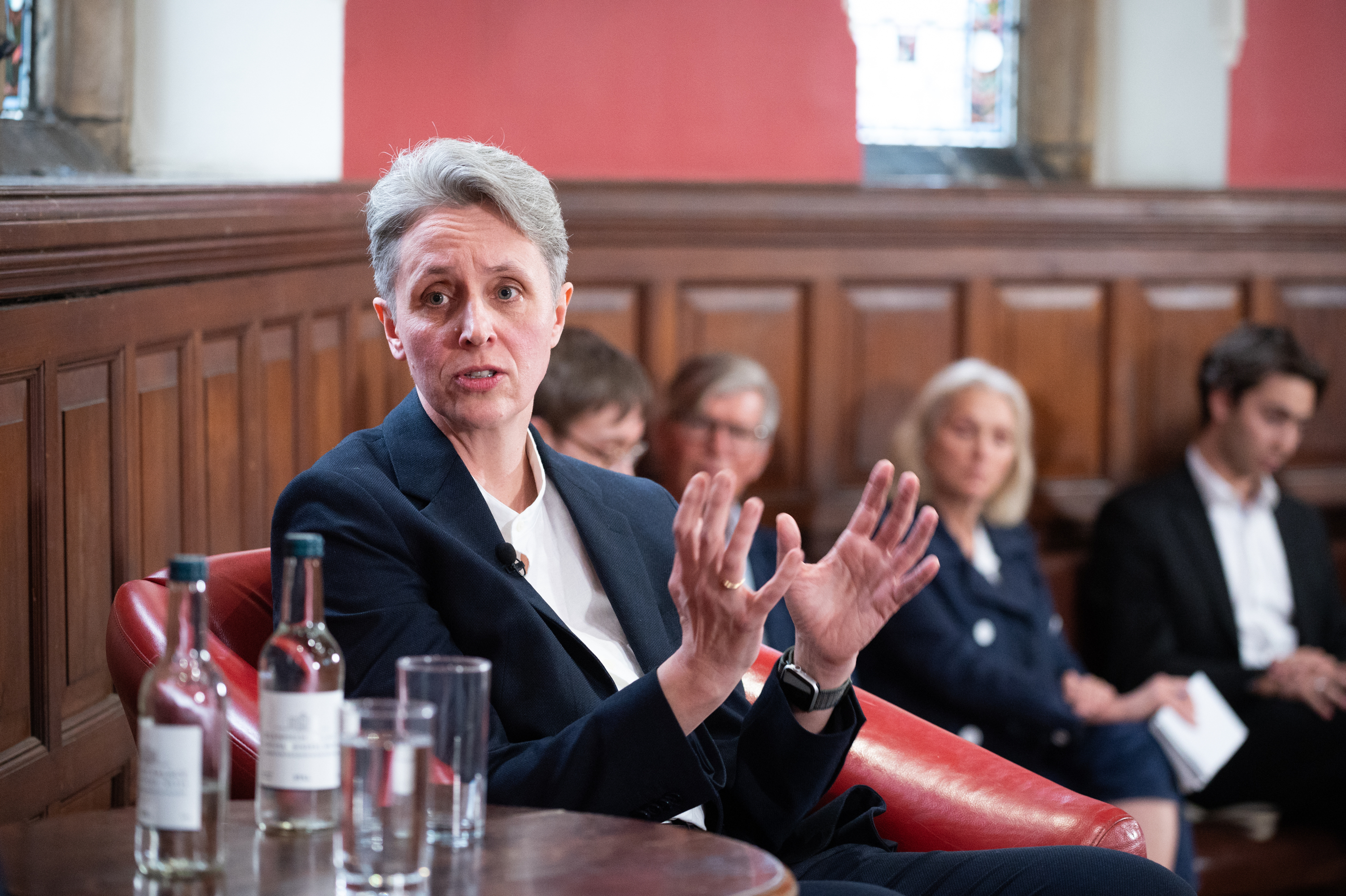 High-profile protests at the University of Sussex had called for the dismissal of Prof Kathleen Stock in 2021 over her views on gender identity (Oxford Union Society/PA) (PA Media)