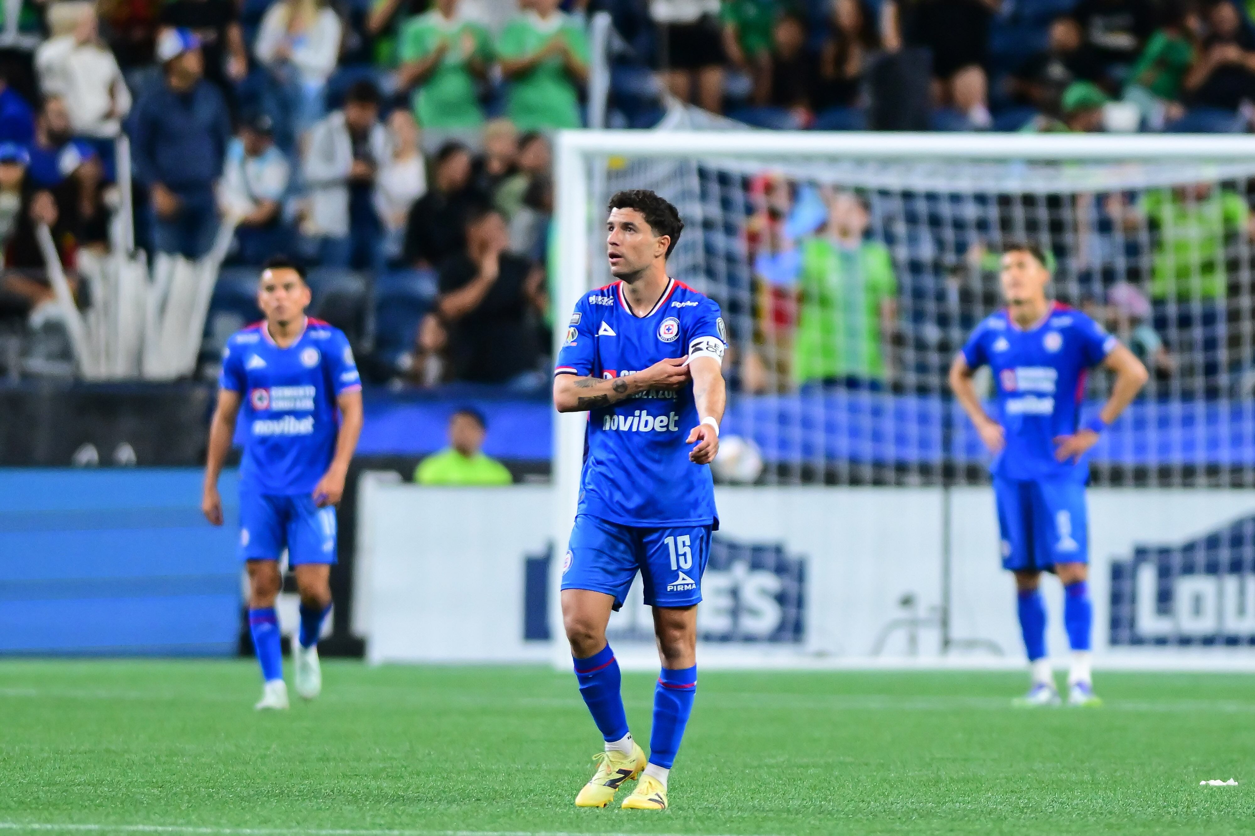 during the match between Cruz Azul and Seattle Sounders as part of Phase One of the Leagues Cup 2025 at Lumen Field Stadium on July 31, 2024 in Seattle, Washington, United States.