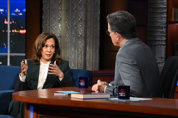 Kamala Harris avoids Stephen Colbert's question on Biden's 'disaster