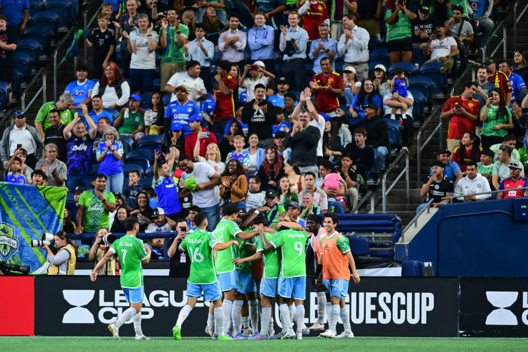  during the match between Cruz Azul and Seattle Sounders as part of Phase One of the Leagues Cup 2025 at Lumen Field Stadium on July 31, 2024 in Seattle, Washington, United States.