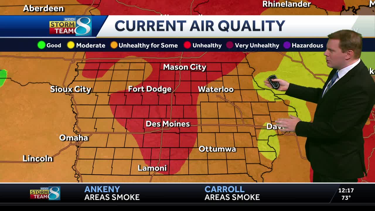 Iowa weather: Smoky sunshine pushing into the weekend