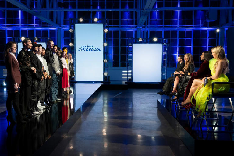 The contestants show off their creations on "Project Runway."