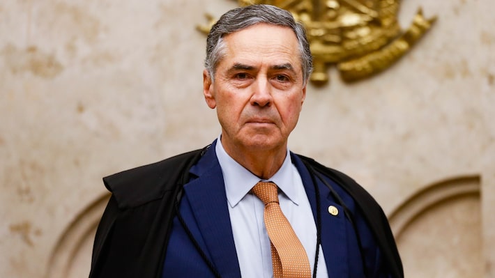 Luís Roberto Barroso recebeu grupo que defende a soberania nacional no primeiro dia após o recesso do Tribunal Foto: Wilton Junior/Estadão