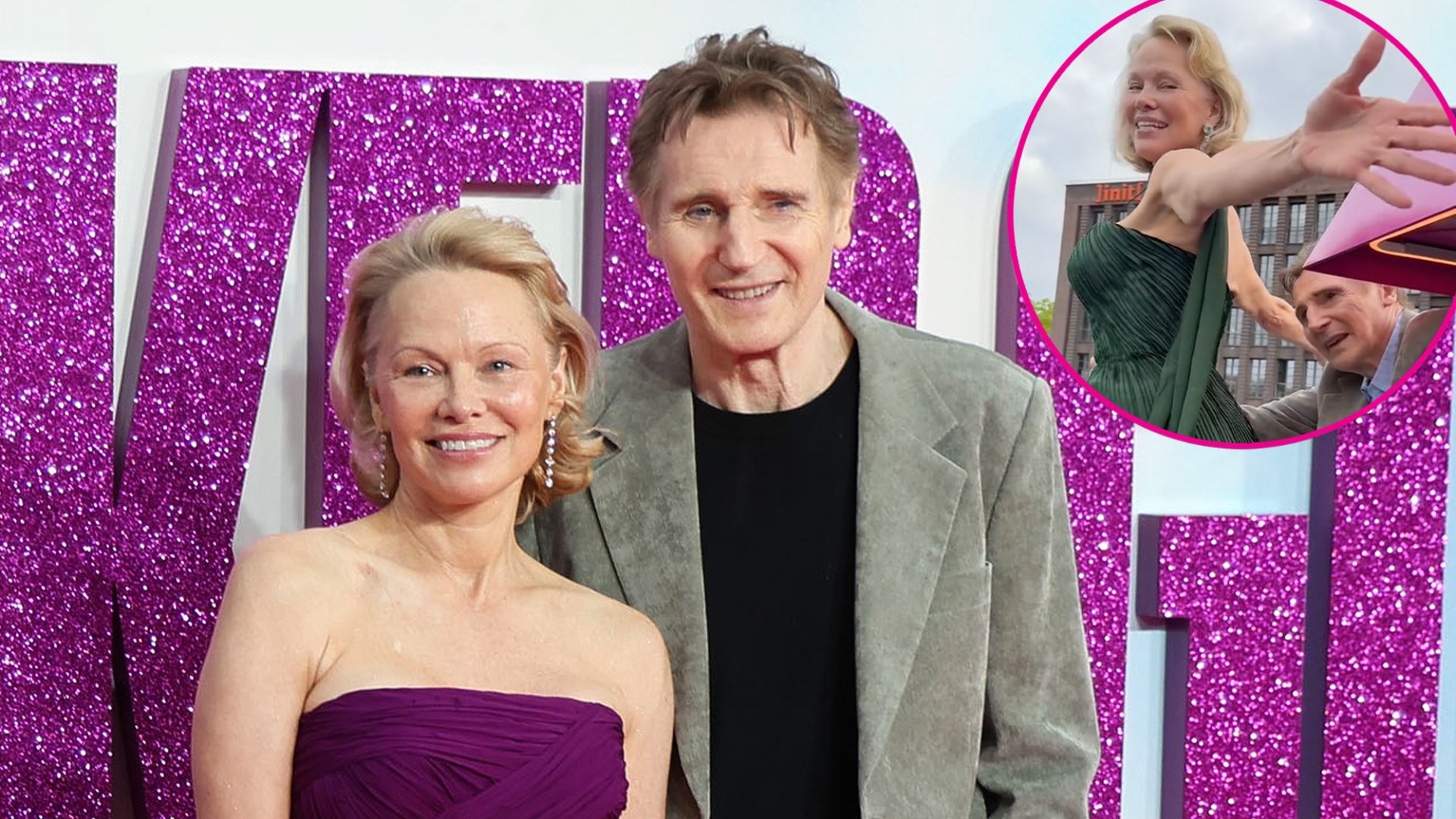Liam Neeson and Pamela Anderson Recreate Iconic 'Titanic' Scene