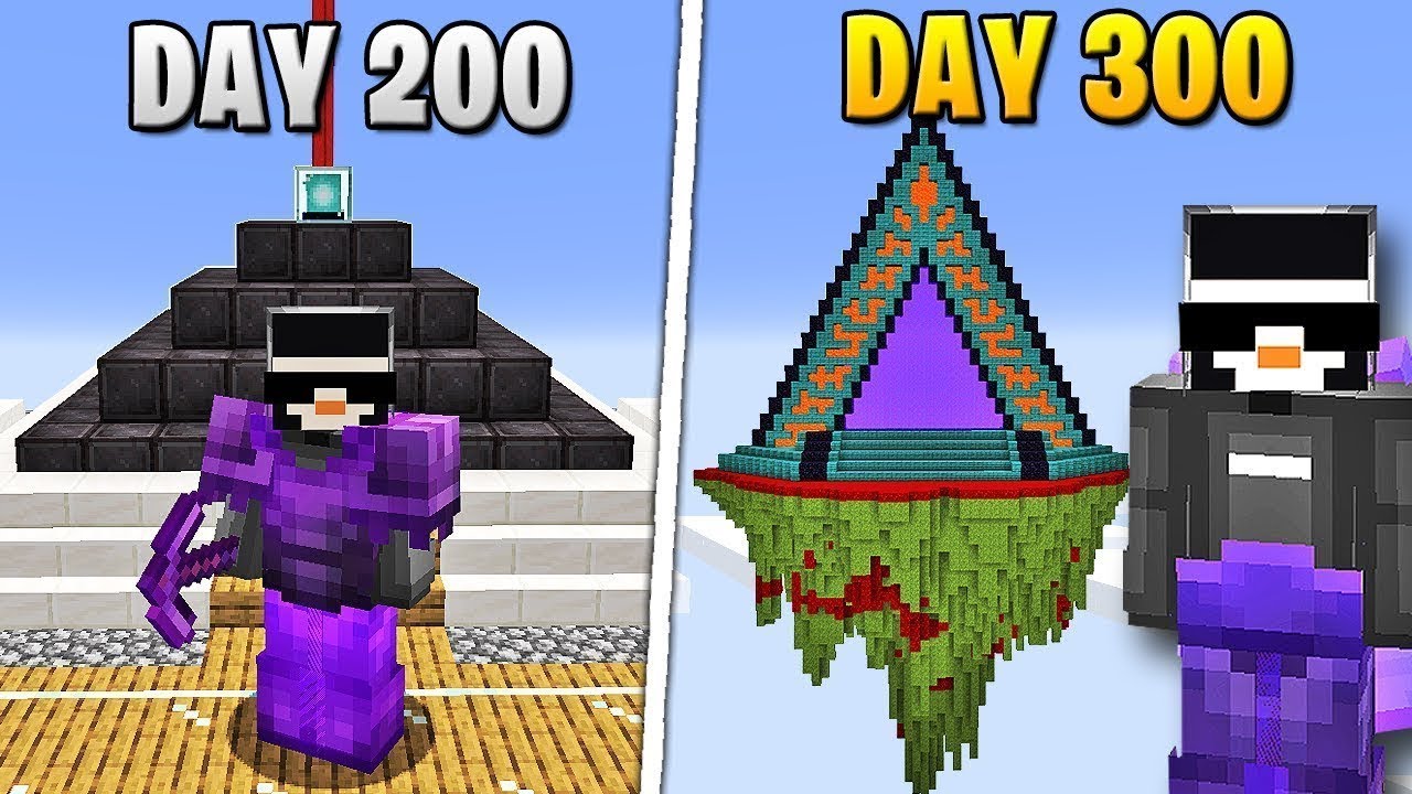 I survived 300 days in Minecraft Sky Block mode