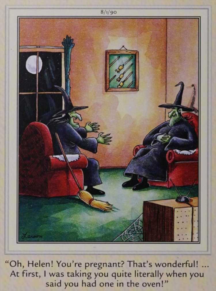 A pregnant witch