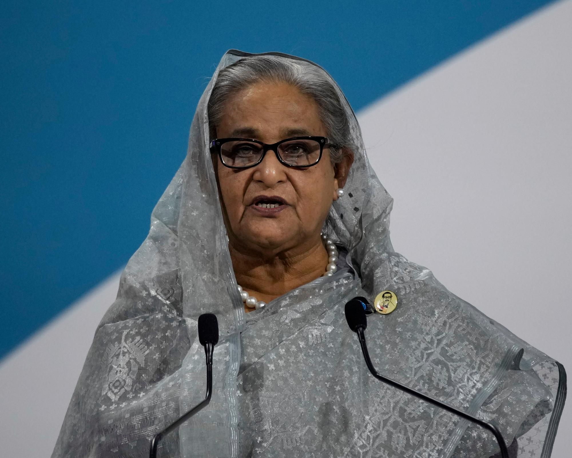 Sheikh Hasina fled to India in August last year and will be tried in absentia. Photograph: Christophe Ena/AP