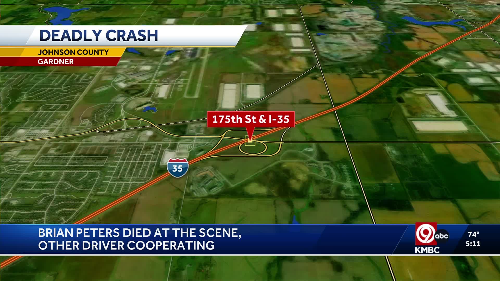 Edgerton man killed in crash near Interstate 35 off-ramp in Gardner